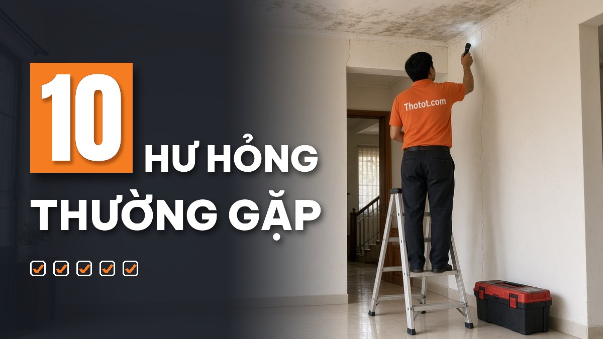 10 hư hỏng thường gặp trong nhà và cách xử lý phù hợp