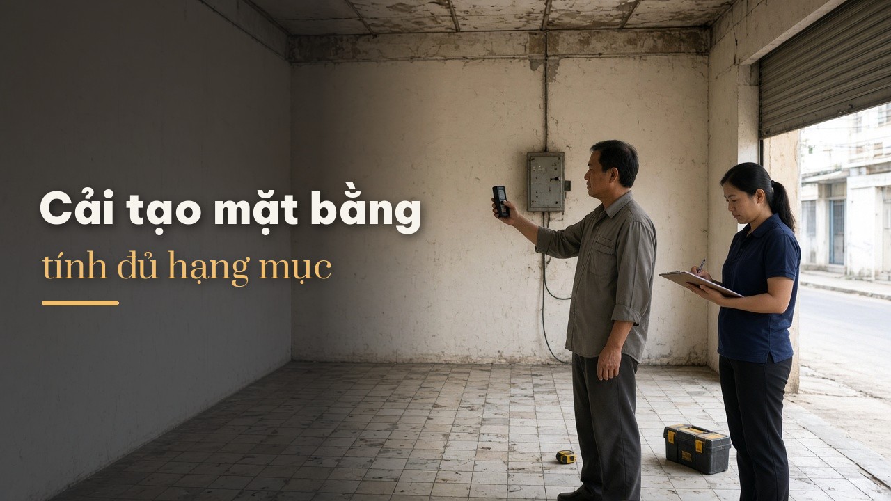 Chi phí cải tạo một mặt bằng kinh doanh gồm những hạng mục nào?