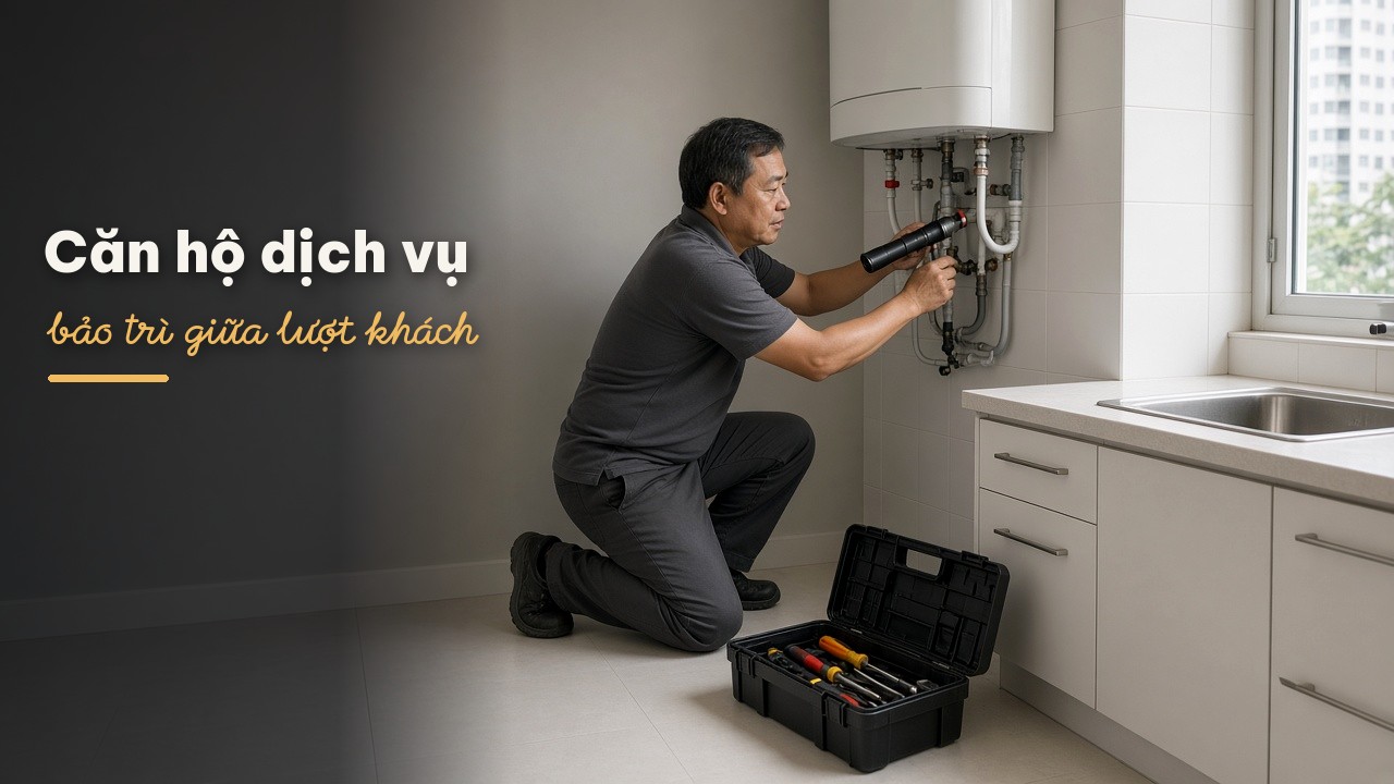 Dịch vụ bảo trì định kỳ cho chuỗi căn hộ dịch vụ: Làm giữa lượt khách