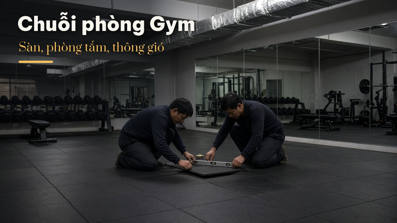 Dịch vụ bảo trì định kỳ cho chuỗi phòng Gym: Sàn, phòng tắm, thông gió