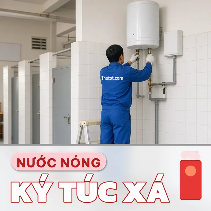 Lắp, sửa máy nước nóng ký túc xá trường học