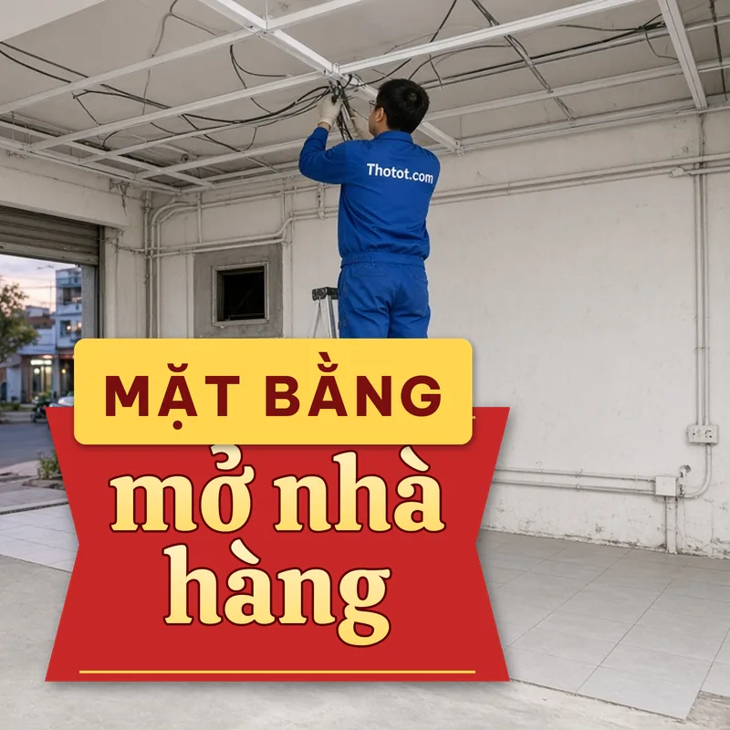 Hoàn thiện mặt bằng thuê mở nhà hàng