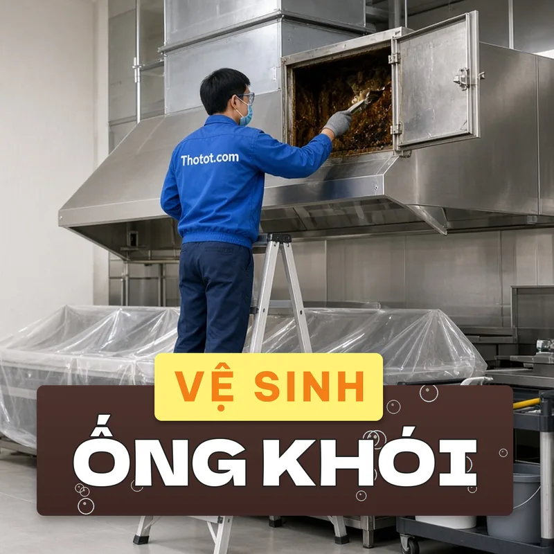 Vệ sinh chụp hút, đường ống khói bếp nhà hàng