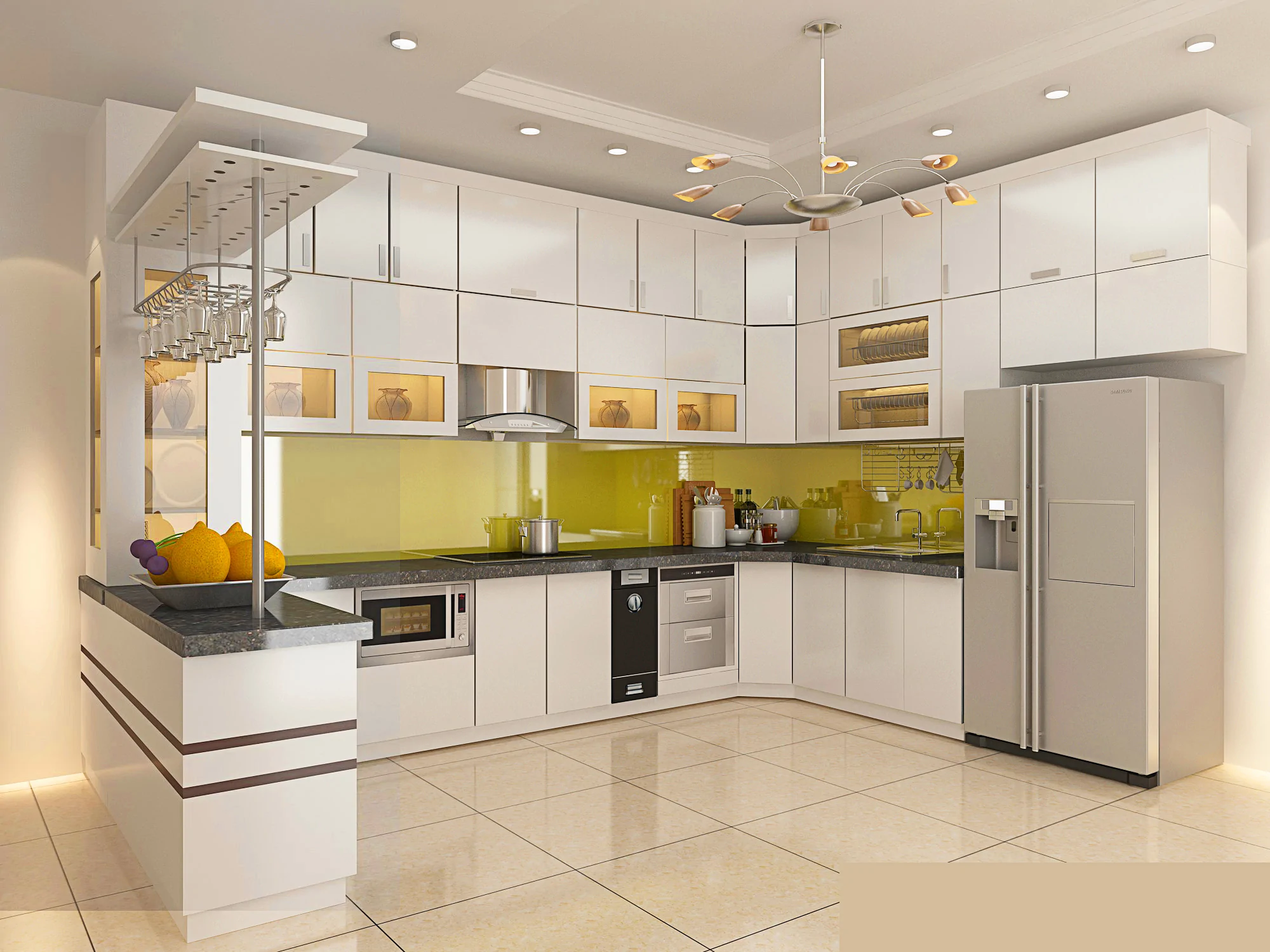 Đi điện nhà bếp căn hộ