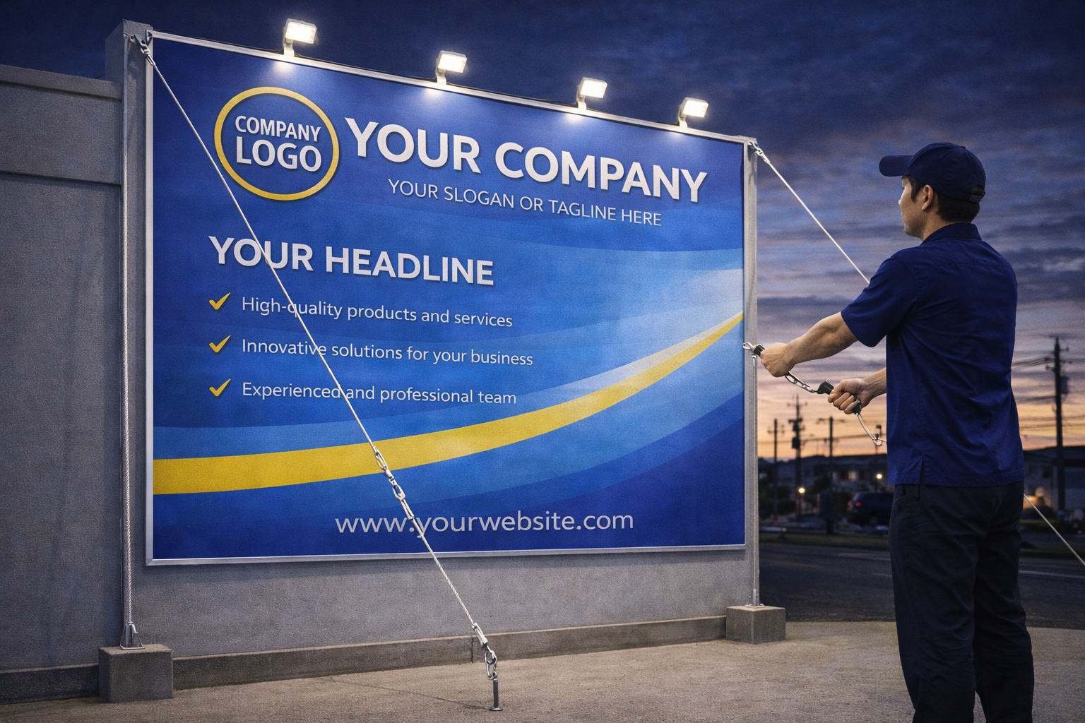 Gia cố an toàn – chống gió bảng quảng cáo ngoài trời