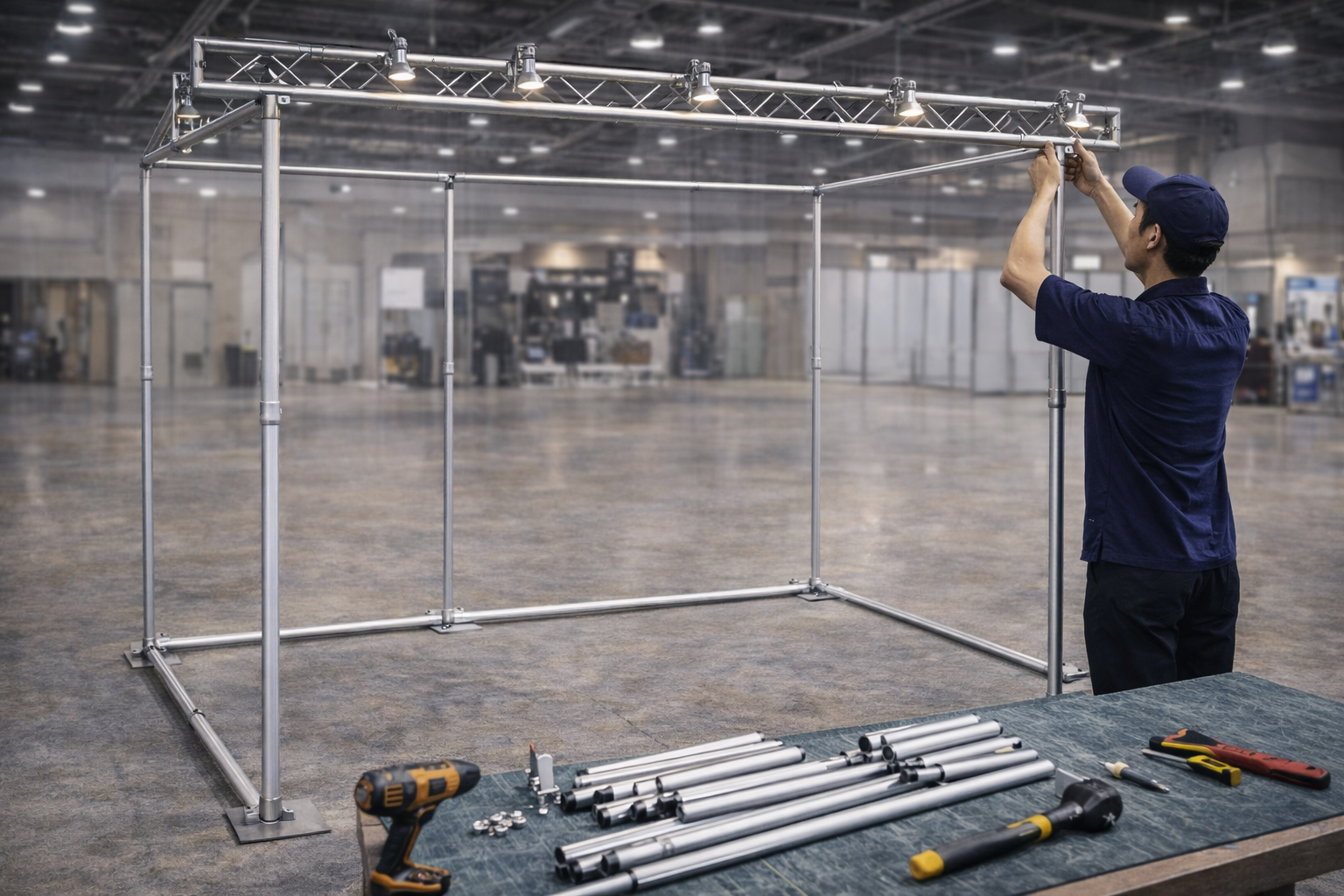 Gia công khung gian hàng – Chắc chắn, đúng kích thước