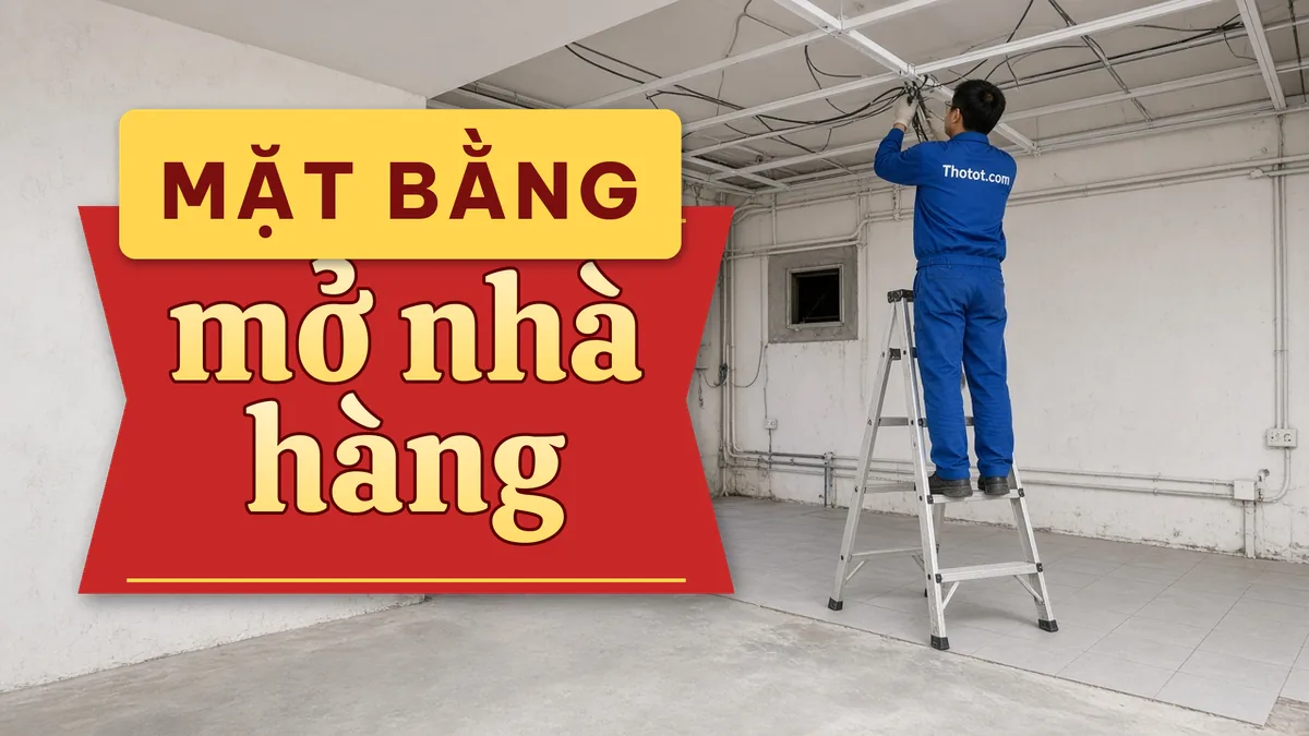 Hoàn thiện mặt bằng thuê mở nhà hàng