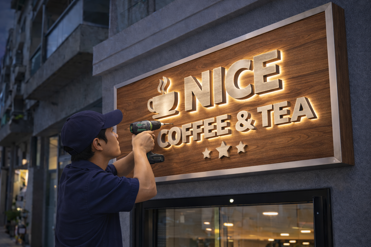 Lắp đặt bảng hiệu gỗ thẩm mỹ, mộc mạc, bền đẹp