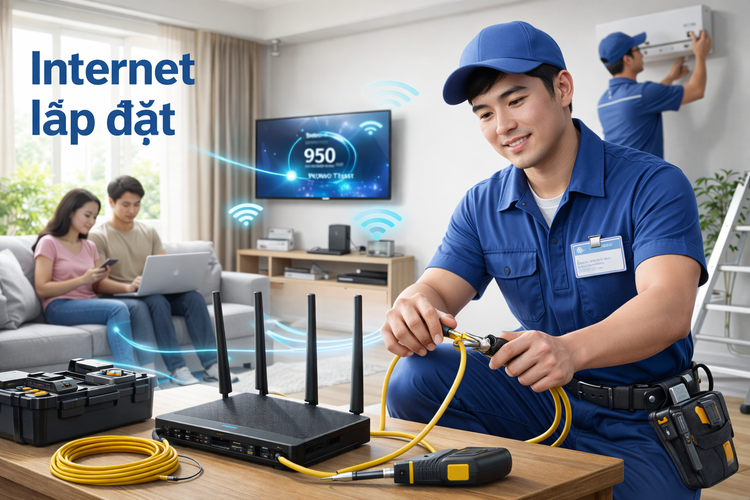 Lắp Đặt Mạng Internet Nhanh & Ổn Định | Thi Công Đúng Kỹ Thuật