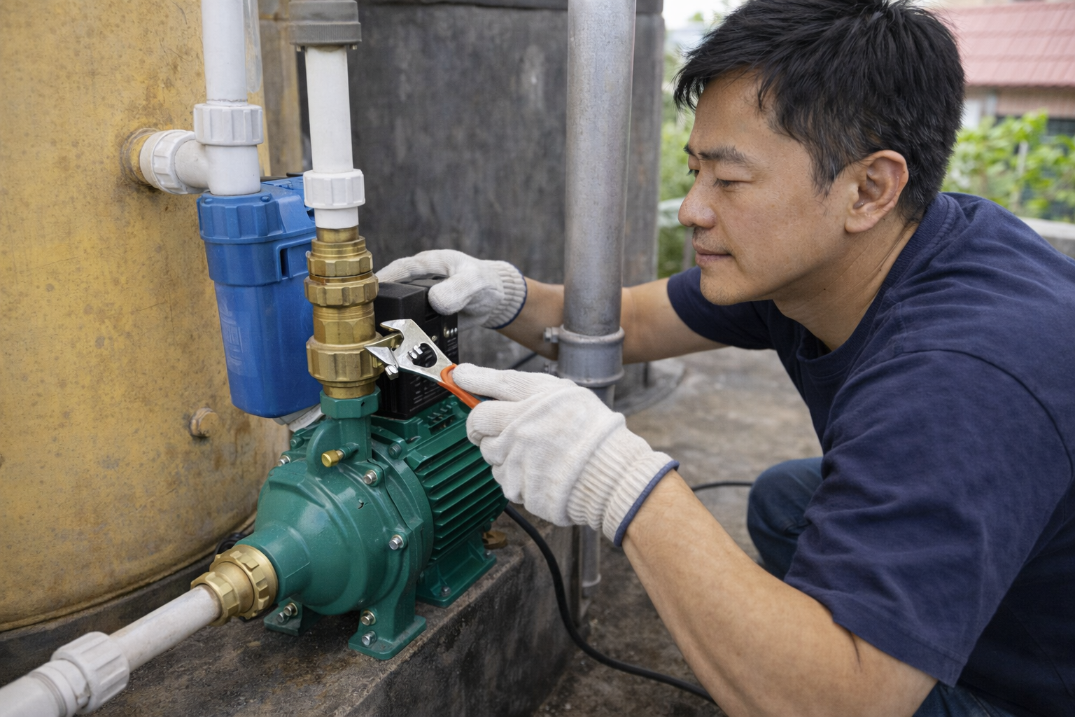 Lắp đặt máy bơm đẩy cao