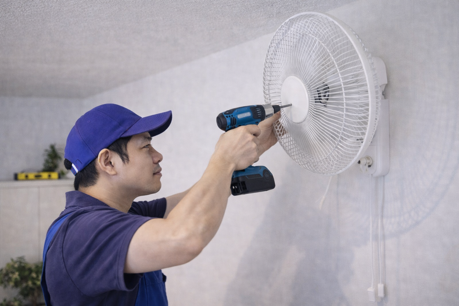 Lắp đặt quạt treo tường – trần