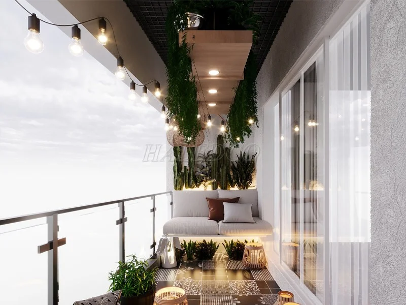 Lắp đèn trang trí ban công