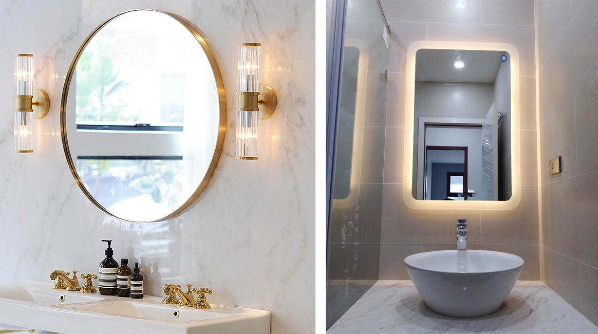 Lắp gương phòng tắm