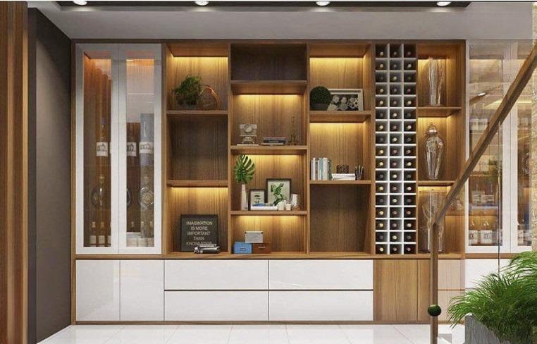 Lắp kệ trang trí phòng khách
