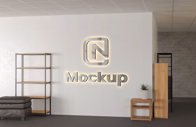 Lắp logo nội thất cửa hàng