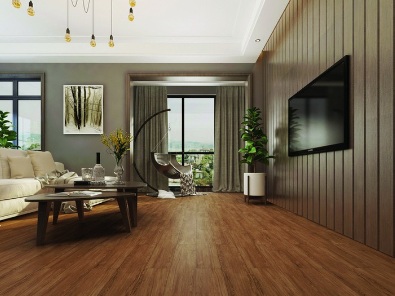 Lát gạch giả gỗ nội thất