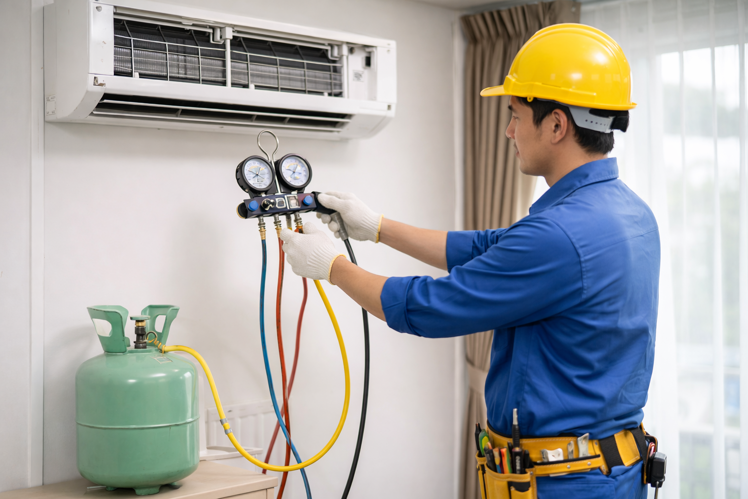 Nạp Gas Máy Lạnh Treo Tường | Làm Lạnh Sâu – Đúng Kỹ Thuật