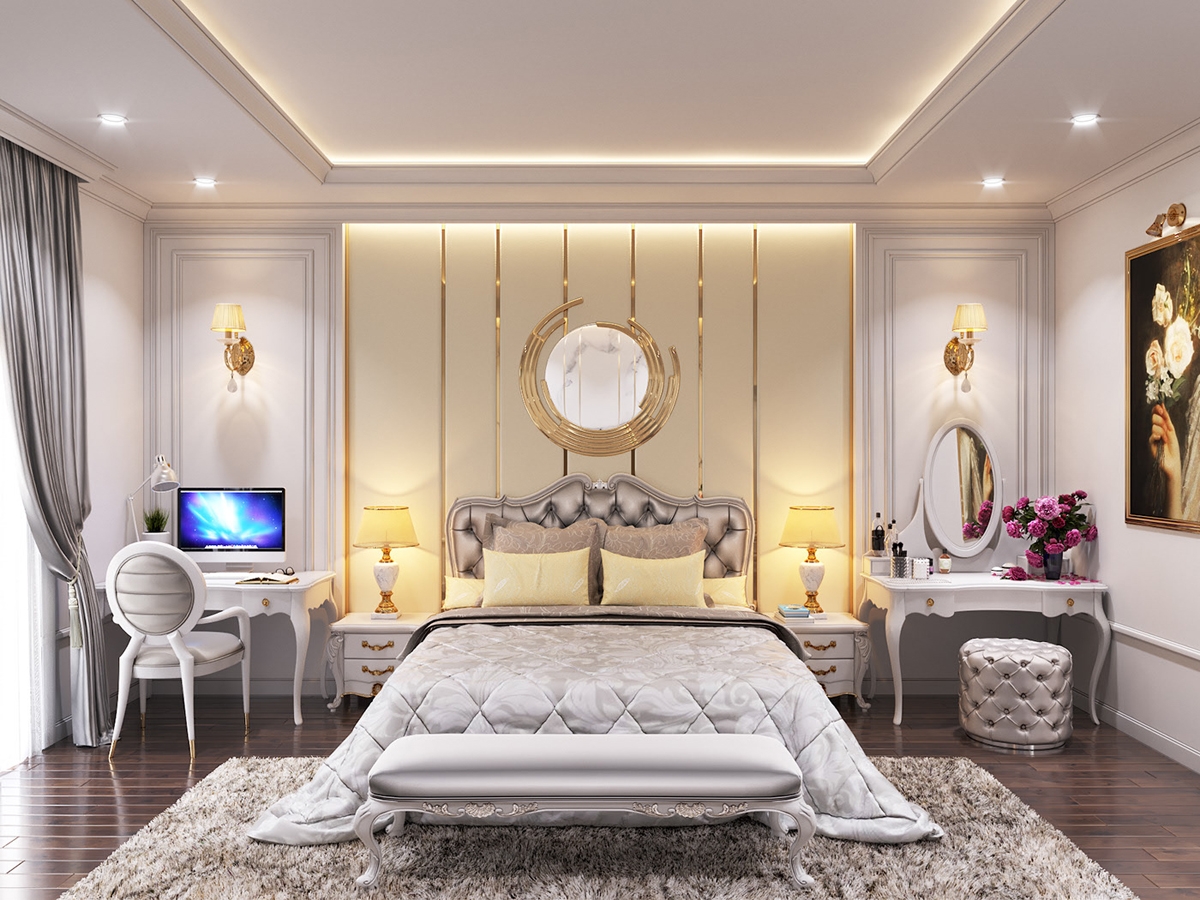 Sơn phòng ngủ biệt thự