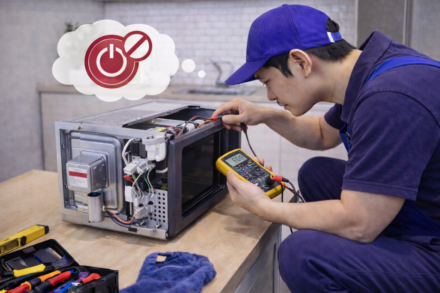 Sửa lò không lên nguồn