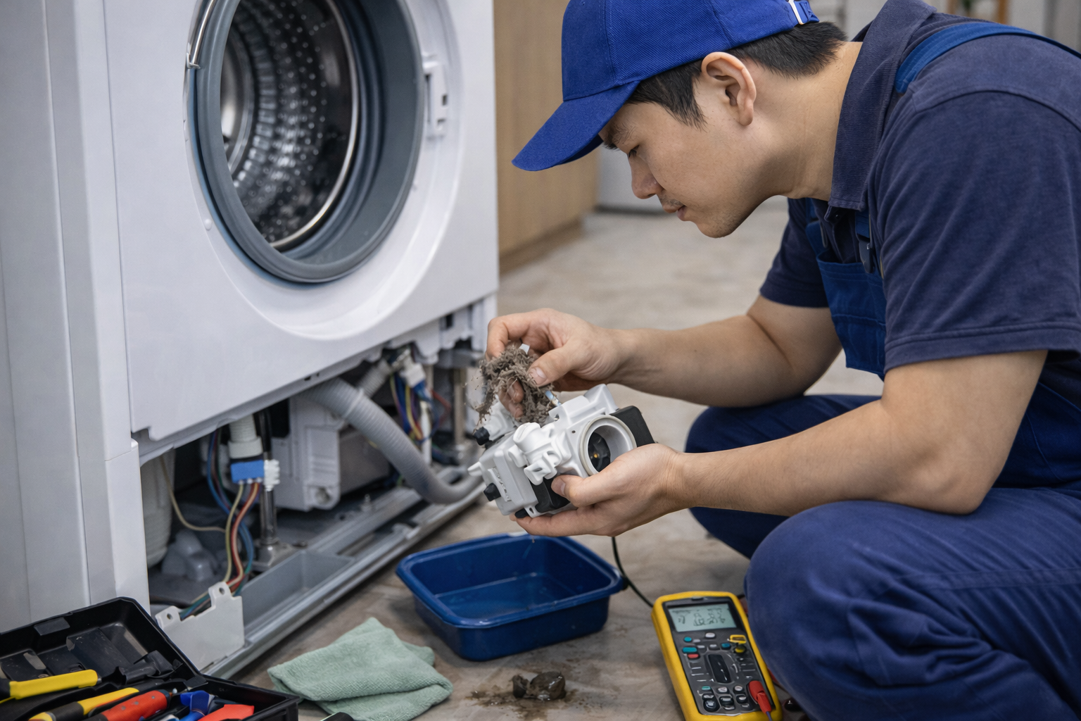 Sửa máy giặt không xả nước