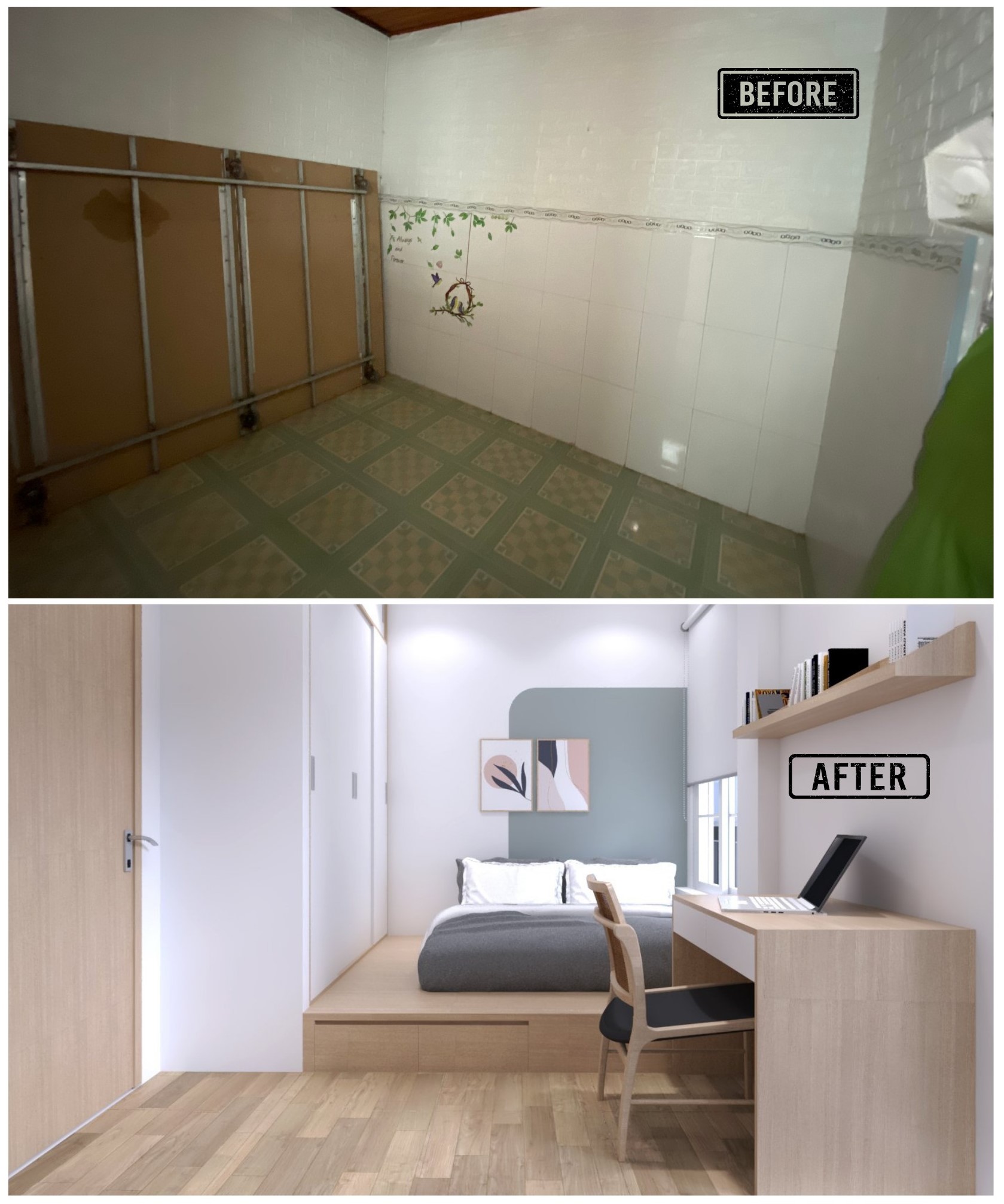 Sửa phòng ngủ tại nhà căn hộ