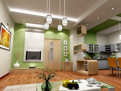 Sửa sơn phòng khách căn hộ
