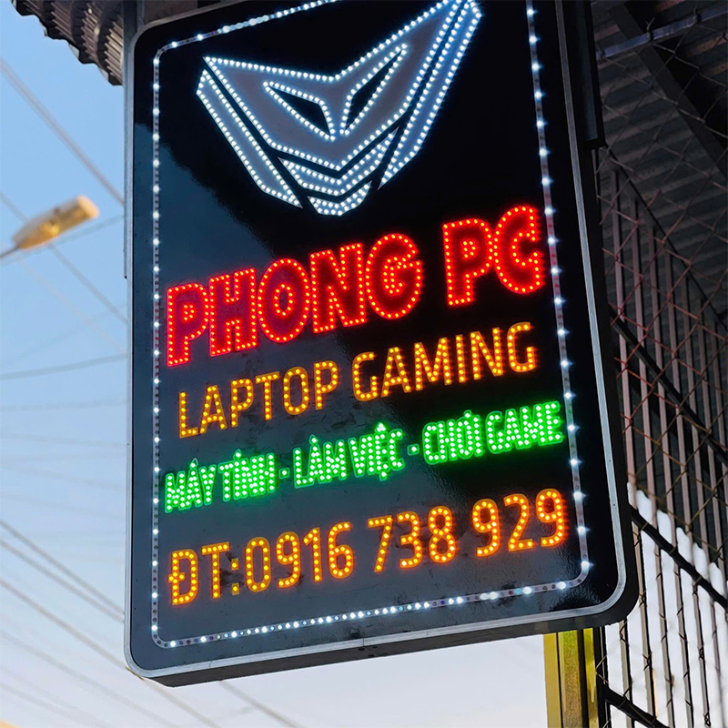 Thi công điện bảng hiệu cửa hàng