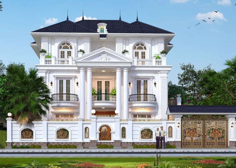 Thi công điện biệt thự full combo