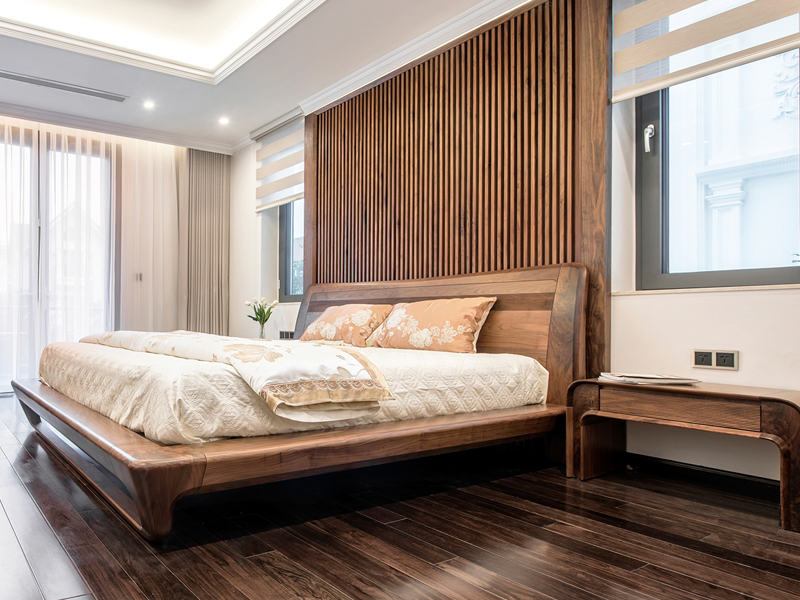 Thi công giường ngủ biệt thự