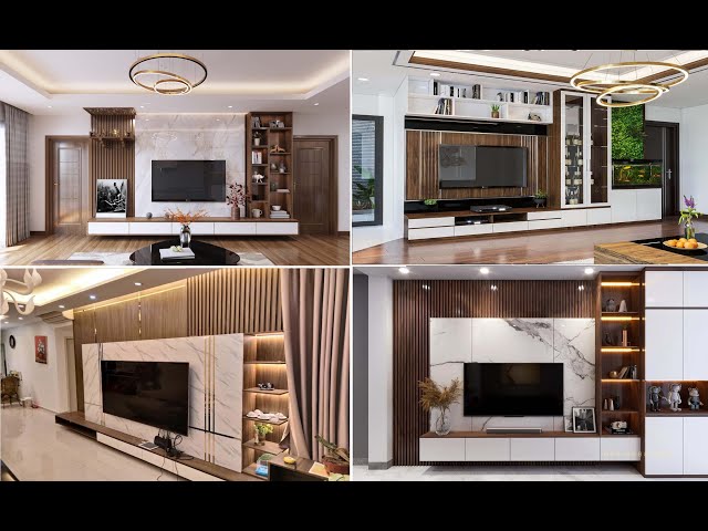 Thi công kệ tivi biệt thự