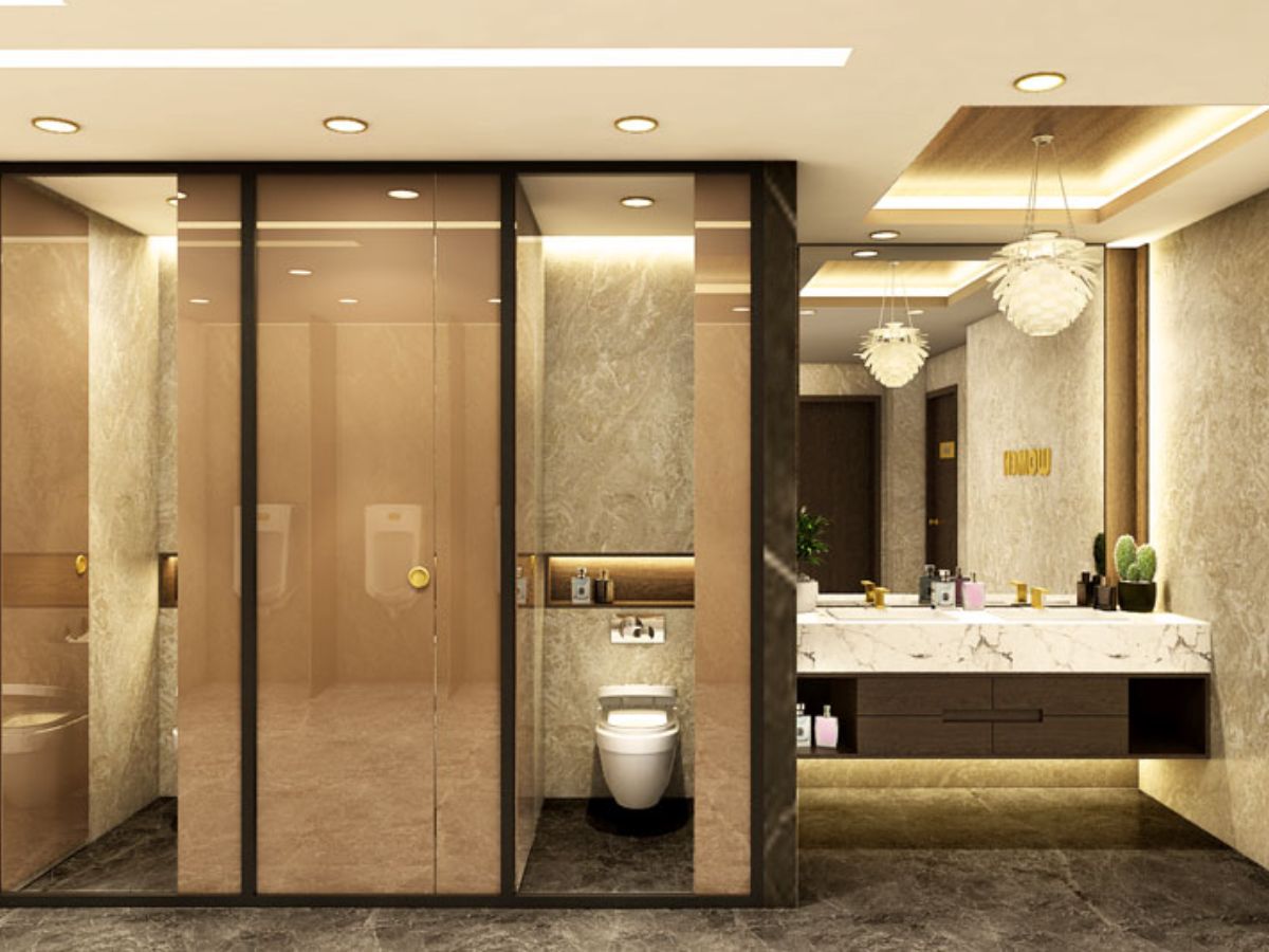 Thi công nhà vệ sinh văn phòng giá rẻ