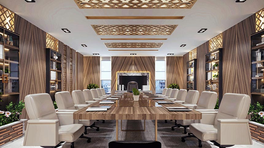 Thi công phòng họp hiện đại