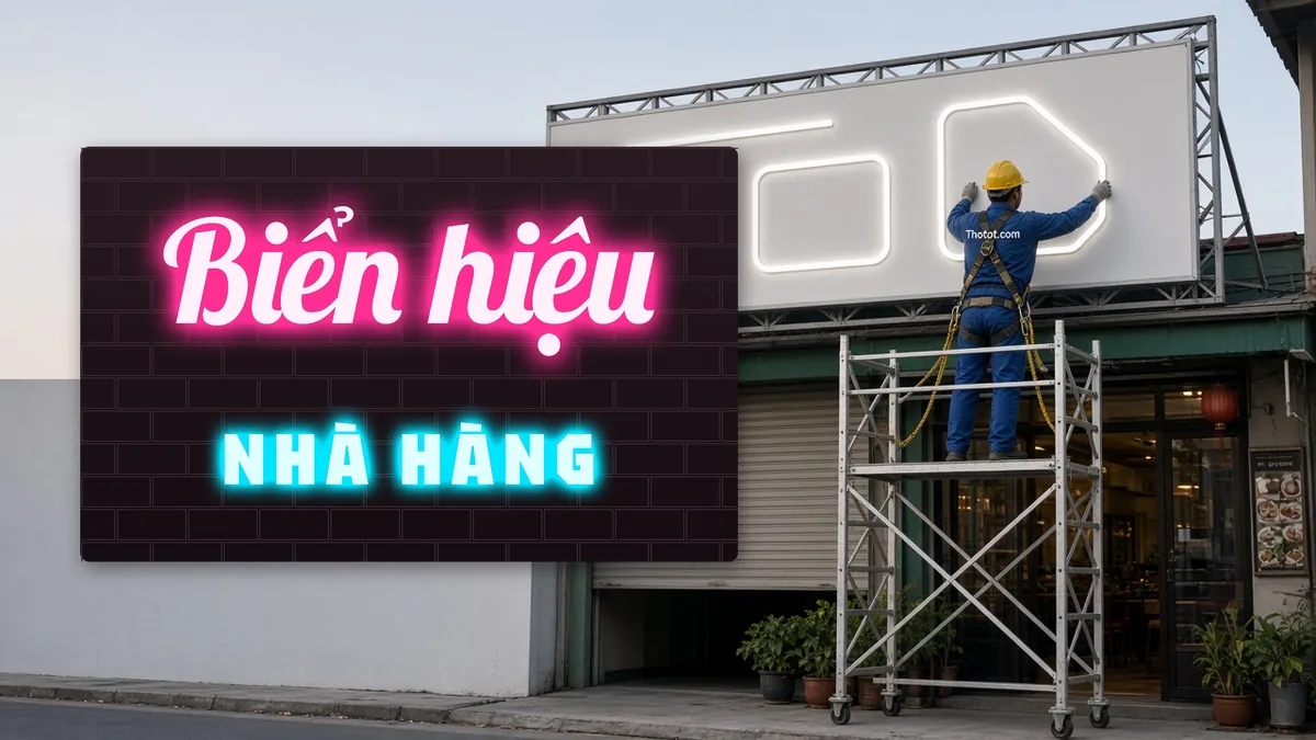 Thi công, sửa biển hiệu nhà hàng