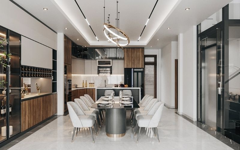 Thi công trần nhà bếp căn hộ