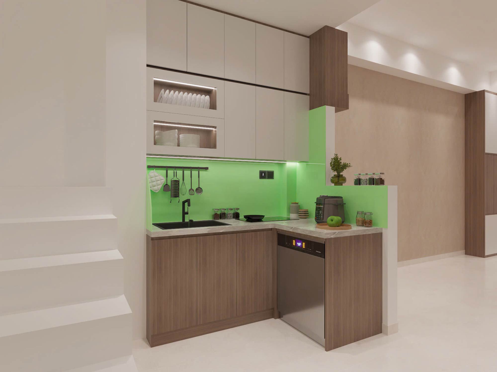 Thi công tủ bếp biệt thự