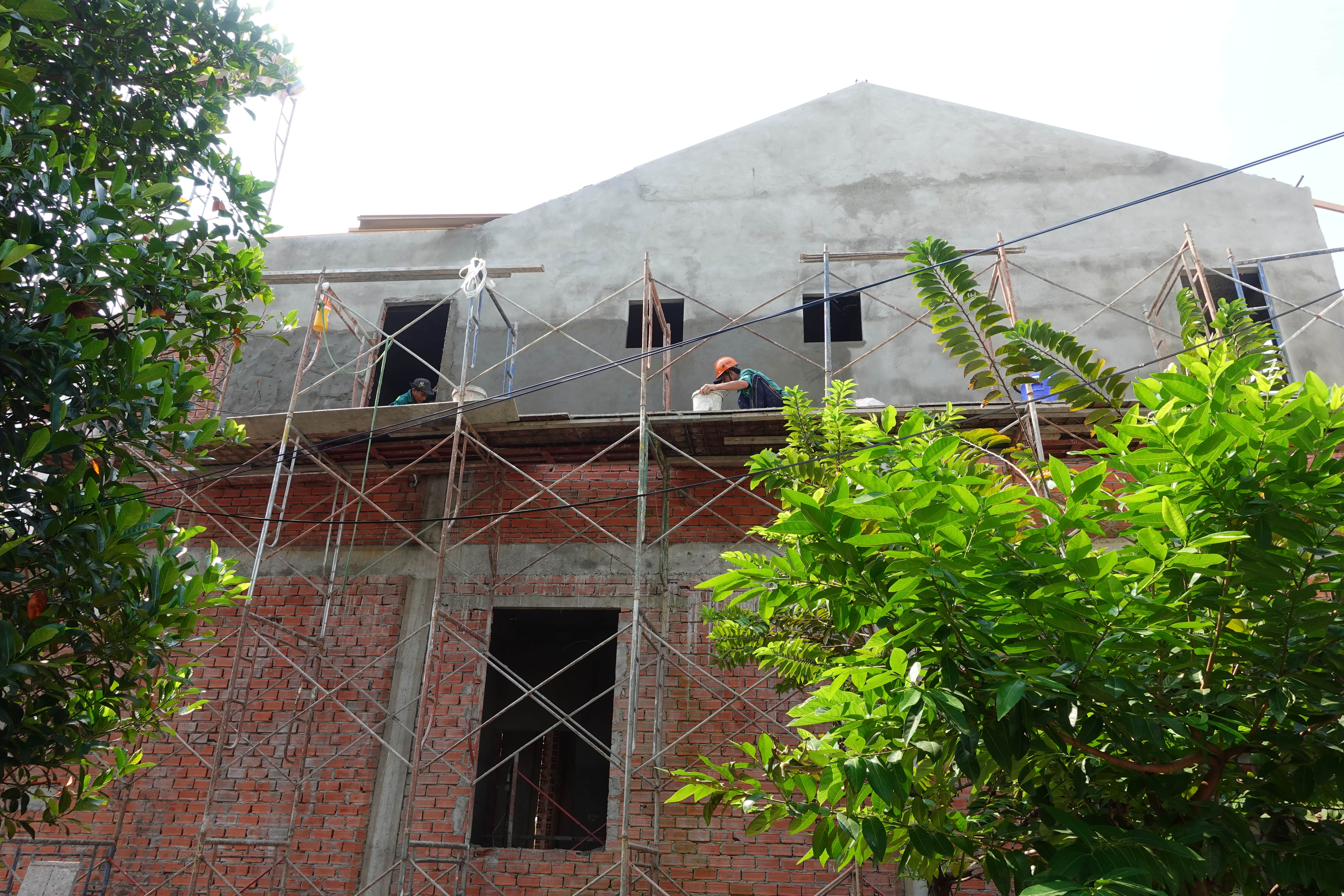 Tô tường gạch nhà ở