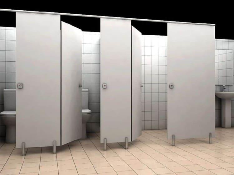 Vách ngăn WC cửa hàng