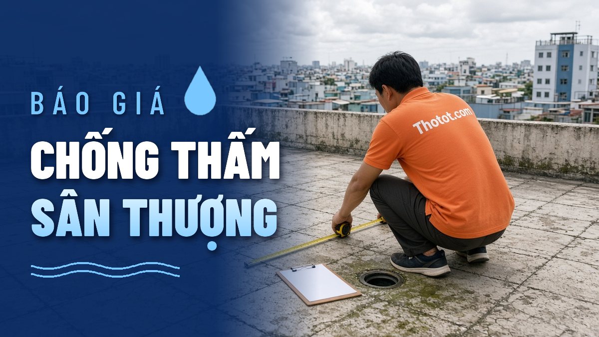 Báo giá chống thấm sân thượng theo m²