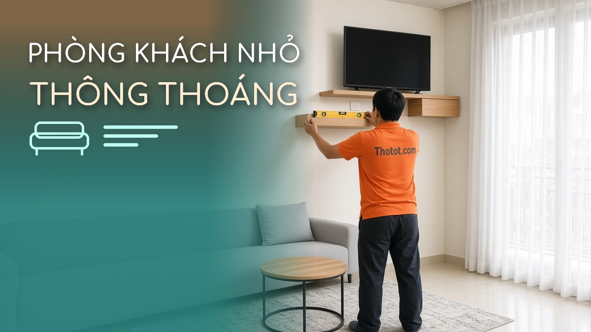 Bố trí nội thất phòng khách nhỏ sao cho thông thoáng?
