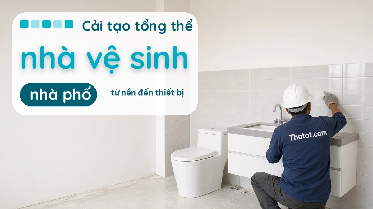Cải tạo nhà vệ sinh cũ: những hạng mục nên làm đồng bộ