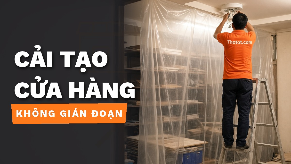 Thi công cải tạo cửa hàng kinh doanh: Hạn chế gián đoạn hoạt động