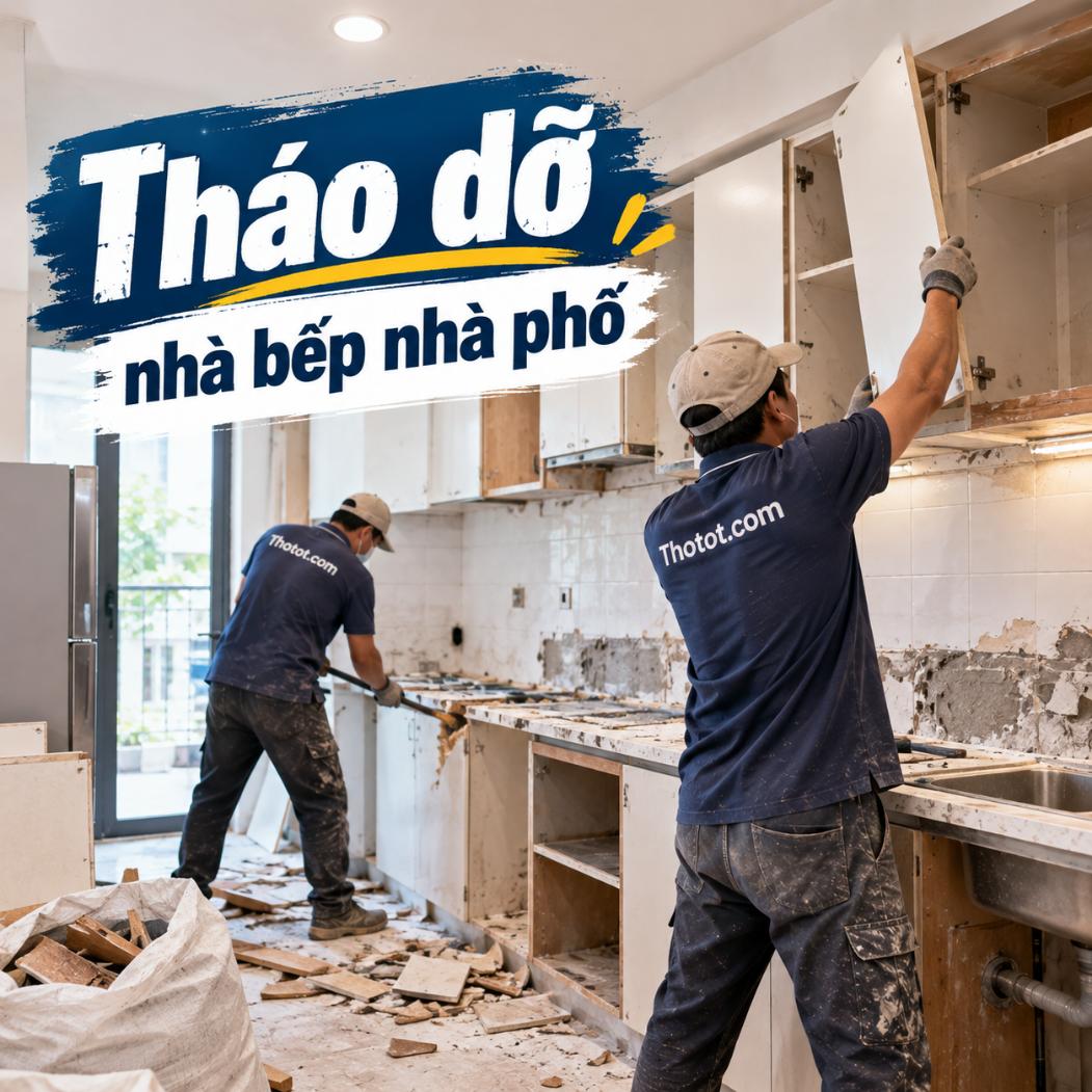 Tháo dỡ nhà bếp nhà phố