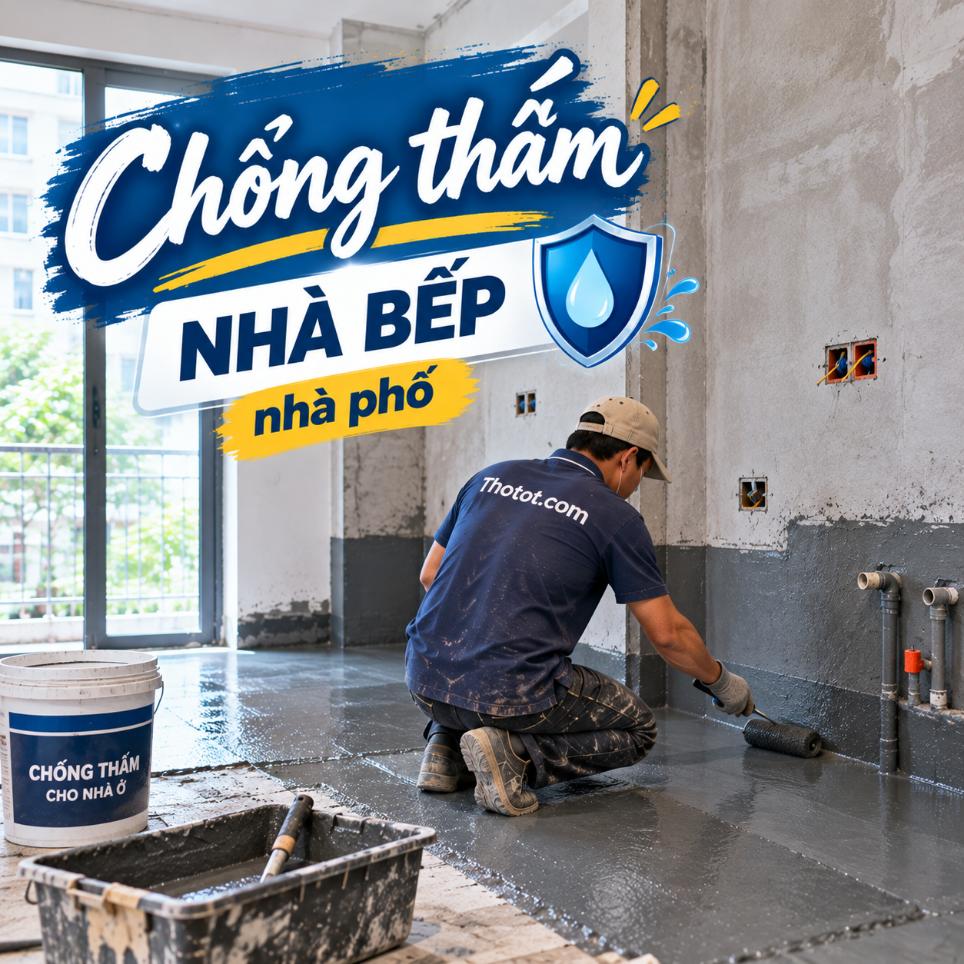 Chống thấm nhà bếp nhà phố