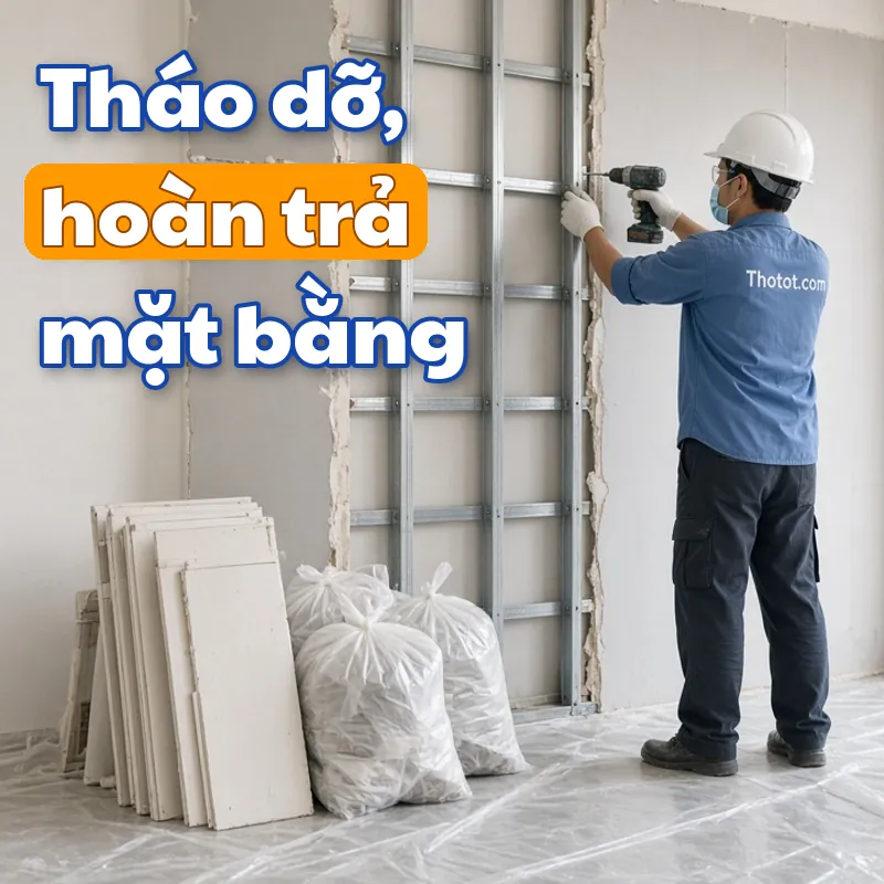 Tháo dỡ, hoàn trả mặt bằng cửa hàng
