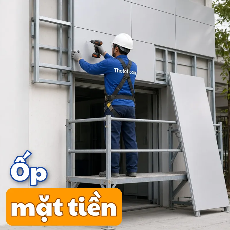 Ốp mặt tiền cửa hàng