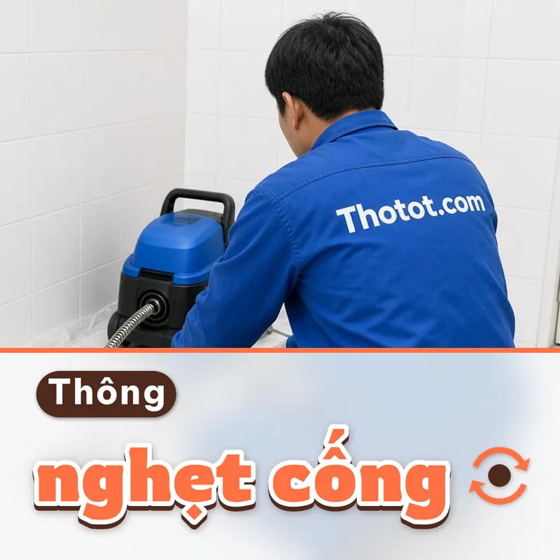 Xử lý nghẹt cống nhà vệ sinh cửa hàng