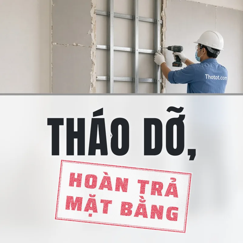Tháo dỡ, hoàn trả mặt bằng cửa hàng