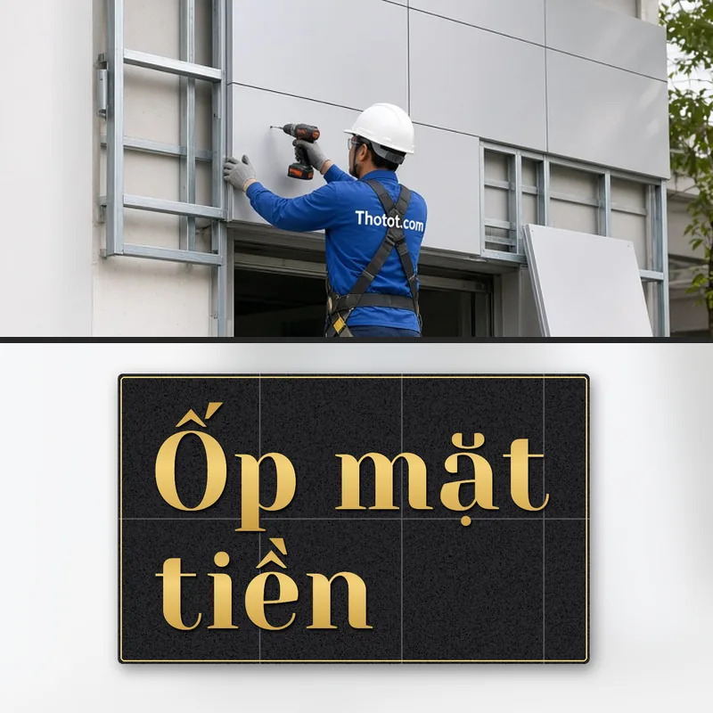 Ốp mặt tiền cửa hàng