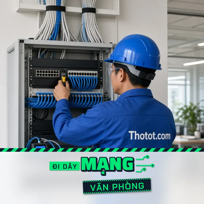 Đi dây mạng, điện nhẹ văn phòng