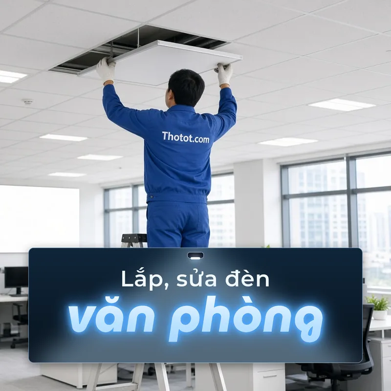 Lắp, sửa đèn chiếu sáng khu làm việc văn phòng